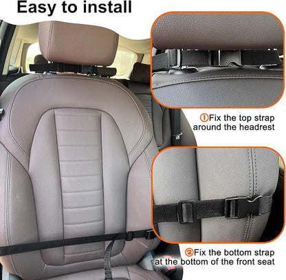 MYDAYS 2 Pack Tactical Seat Back Gun Rack, Camo Front Seat Gun Organizer with Molle Panel Vehicle Gun Holder for Hunting Rifles/Shotguns (Black)