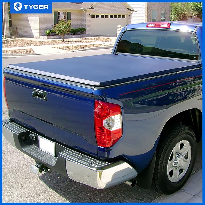 Tyger Auto T3 Soft Tri-Fold Truck Bed Tonneau Cover Compatible with 2014-2021 Toyota Tundra (Does Not Fit Trail Special Edition with Storage Boxes) | Fleetside 5.5' Bed (66") | TG-BC3T1432 , Black