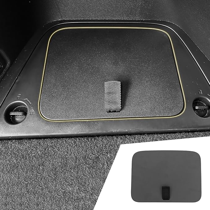 Rear Trunk Organizer Cover Compatible with 2023 2024 2025 2026 Honda Pilot Trunk Organizer Storage Bin Lid Left Driver Trunk Side Storage Box Cover Protector Black 7&8 Seats Pilot Accessories