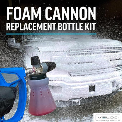 MTM Hydro Wide Mouth Foam Cannon Bottle Kit for Pressure Washer with Cap, Adapter and Filter, Plastic, 32 oz.