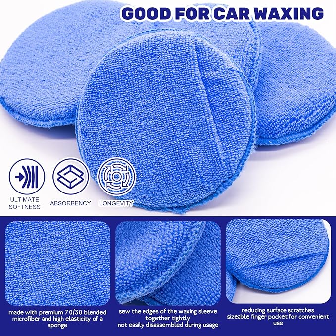 9Pcs Auto Cleaning Tools Set Contains Wheel Brush, Wash Mitt Microfiber, Foam Sponge Wax Applicator, Extendable Handle Interior Duster and 2 in 1 Air Vents Dashboard Clean Brush