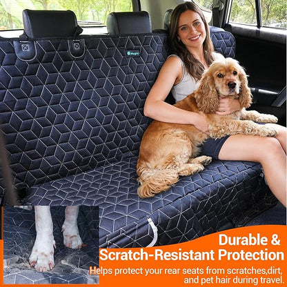 Meginc Dog Car Seat Cover for Back Seat, Waterproof Non-Slip Bench Protector for Dogs, Durable 600D Scratch Proof Seat Cover for Hair, Mud & Scratches, Travel and Daily Use in Cars Small SUVs