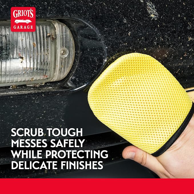 Griot's Garage Four-Finger Mesh Mittens for Car Wash and Detailing, Cleaning Gloves and Scrubbers for SUVs, Trucks, Motorcycles, and More, Washable, Set of 2, 11842