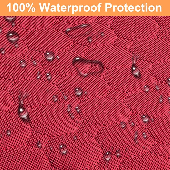 Mancro Dog Car Seat Cover for Back Seat, 2026 Upgraded 600D Heavy Duty Waterproof & Scratch-Resistant Dog Hammock for Car, Back Seat Pet Cover for Dogs with Sedan, Trucks and SUVs, Standard, Red