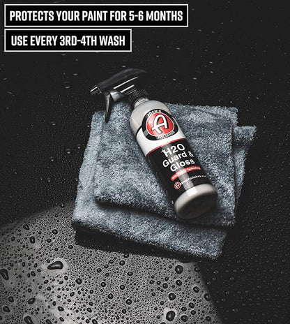 Adam's Polishes H2O Guard & Gloss (Gallon) - Car Detailing Hybrid Top Coat Silica Sealant, Car Wax & Polish Quick Detailer | After Car Wash Seals, Shines, and Protects All Exterior Surfaces
