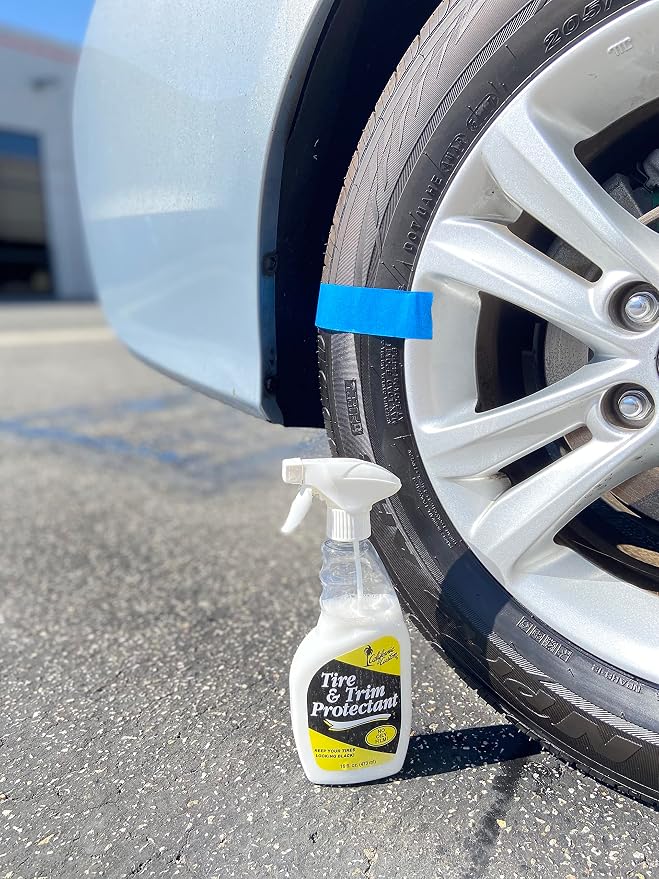 CALIFORNIA CUSTOM Products - Tire & Trim Protectant, Complete The Look of Your Ride While Cleaning and Protecting Your Tires, Exterior Rubber, Plastic Trim and Vinyl. No Oily Film, Perfect for Cars, Truck, Motorcycles and RVs . Keep Your Tires Looking ...