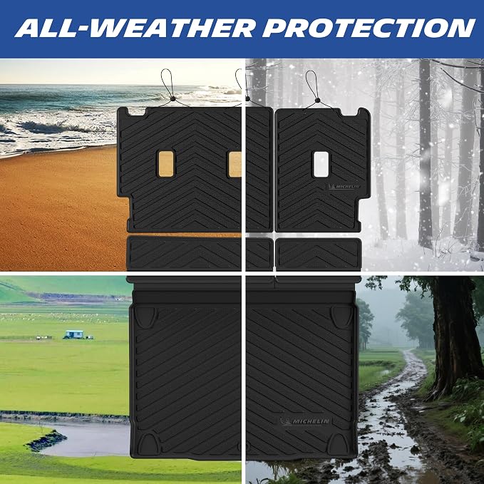 Michelin Vehicle Mats, All-Weather TPE Custom Fit Liner for 2021-2026 Ford Bronco 4-Door (3 Piece), Premier