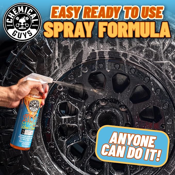 Chemical Guys CLD1051602 Sticky Gel Citrus Wheel Cleaner Gel, (Safe For All Wheel Types) Works on Cars, Trucks, SUVs, Motorcycles, RVs & More, 16 fl oz (2 Pack)