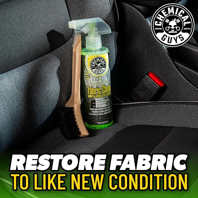 Chemical Guys Foaming Citrus Fabric Clean Carpet & Upholstery Cleaner, Ready to Use, Sprayable (for Carpets, Seats & Floor Mats), Safe for Cars, Home, Office, & More, 32 fl oz, Citrus Scent