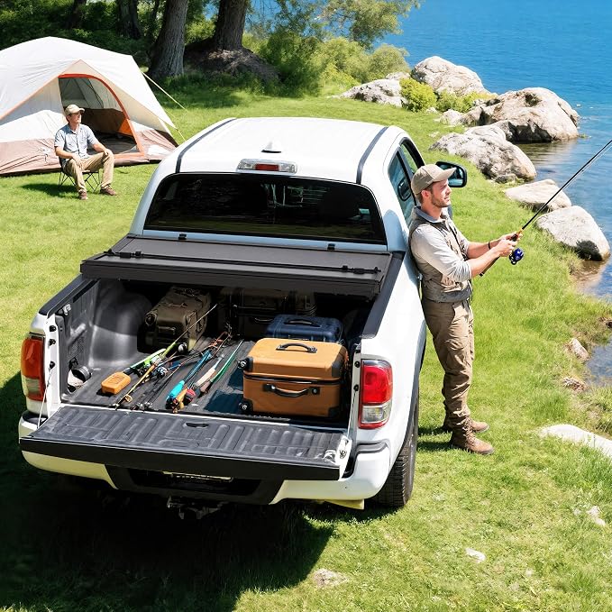 YITAMOTOR Low-Profile Hard Tri-Fold Truck Bed Tonneau Cover Compatible with Ram 1500 New Body Style 2019-2026 with 5.7 ft Bed Without Rambox