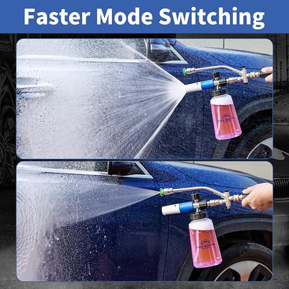 Foam Cannon for Pressure Washer with Dual Connector Accessory, FENG PAI Dual Lance Soap Cannon, Double Tip Soap Attachment for Foam Blaster, 1/4" Quick Connect, 3600 PSI