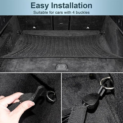 Cargo Net for SUV Car Trunk Net Organizer with ABS Hook Elastic Storage Mesh Nets 31.5 x23.6 inches Stretch to 70.8 x 47.2 inches for Pickup Trucks Tailgate Netting Accessories