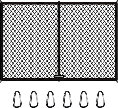 Stretchable Cargo Net with Hooks(6' x 4' Stretches to 12'x8') - Adjustable Elastic Trunk and Truck Bed Storage Organizer for Cars and Trucks, Ideal for Securing Light Loads, Easy to Install