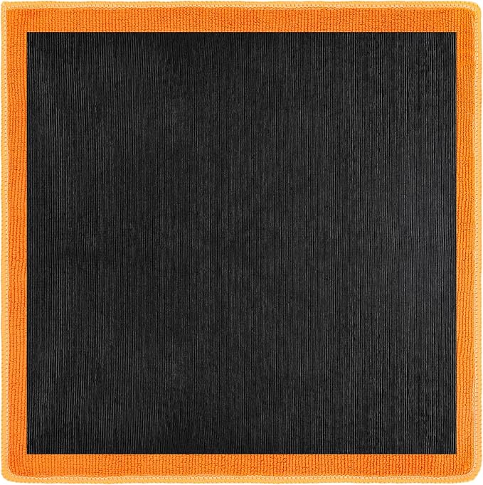 Clay Towel 12 x 12 Inch, Orange Clay Bar Towel for Auto Detailing Microfiber Car Cloth Cleaner Automotive for Car Detailing
