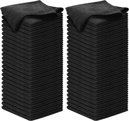 USANOOKS Premium 300GSM Microfiber Cleaning Cloth - 12.5"x12.5" High Performance - 1200 Washes, Ultra Absorbent Microfiber Towels for Cars Undercarriage, Rims & Engine Bay Cleaning - Microfiber Cloth