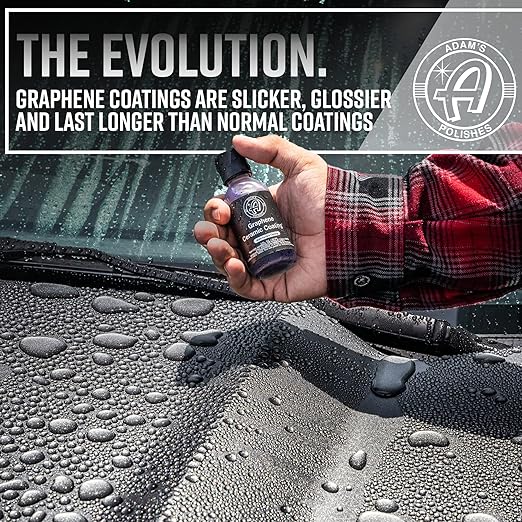 Adam's UV Graphene Ceramic Coating Kit Without UV Flashlight - 10H Ceramic Coating for Cars with UV Glow Technology, 7+ Years of Shine, Gloss & Protection for Car Boat RV Motorcycle