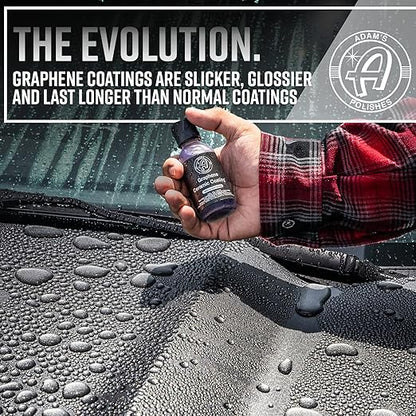 Adam's UV Graphene Ceramic Coating Kit Without UV Flashlight - 10H Ceramic Coating for Cars with UV Glow Technology, 7+ Years of Shine, Gloss & Protection for Car Boat RV Motorcycle