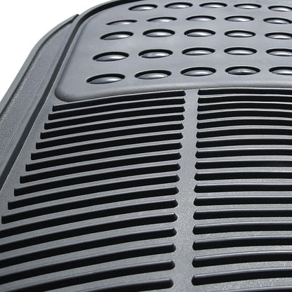 FH Group Car Floor Mats - Heavy-Duty Rubber Floor Mats for Cars, Universal Fit Rear Set, Trimmable Automotive Floor Mats, ClimaProof Floor Mats For Most Sedan, SUV, Truck Floor Mats Gray
