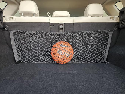 Back Seat Style Automotive Elastic Trunk Mesh Cargo Net for Mazda CX5 S Carbon Premium Turbo 2023-2026 -Premium Trunk Organizer and Storage - Luggage Net for Crossover - Car Organizer for Mazda CX5