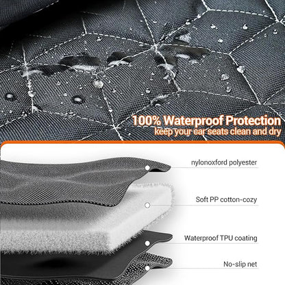Meginc Dog Car Seat Cover for Back Seat, Waterproof Non-Slip Bench Protector for Dogs, Durable 600D Scratch Proof Seat Cover for Hair, Mud & Scratches, Travel and Daily Use in Cars Small SUVs