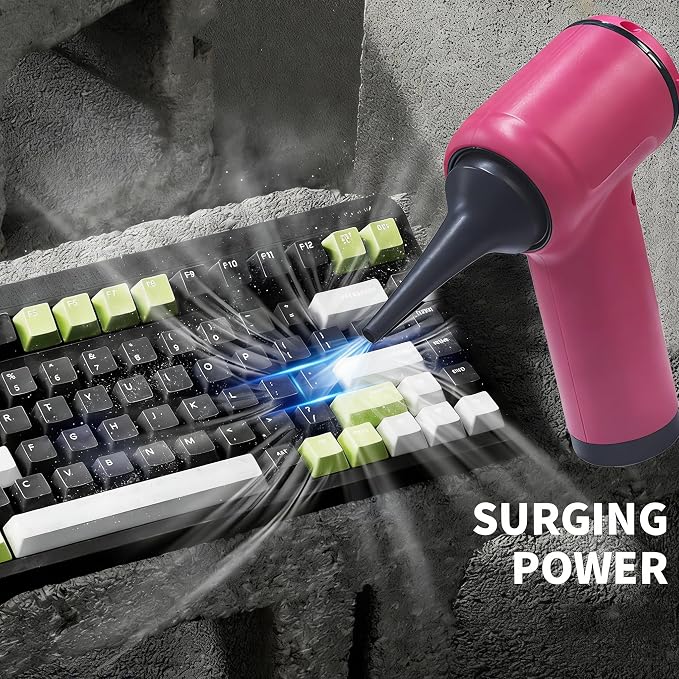 Portable Car Vacuum Cordless,2-in-1 Blow Suction Handheld Cleaner with Multi-Nozzles, Rechargeable Mini Vacuum for Car, Home, Office, Pet Hair, Sofa, Keyboard.