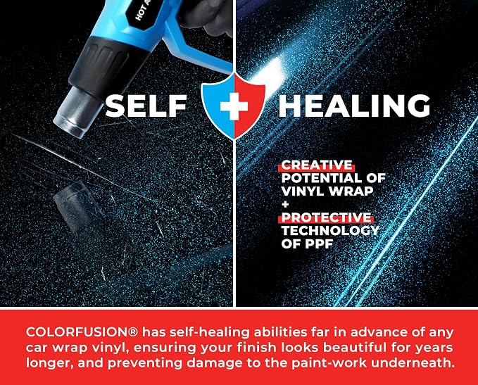 ColorFusion PPF by VViViD, Gloss Cosmic Blue Dry Apply PPF Vinyl Car Wrap Roll 10ft x 5ft