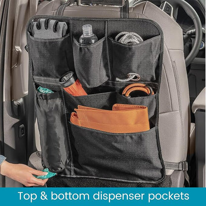 High Road BackPockets Seat Back Organizer - Back of Seat Organizer and Seat Protector with 7 Storage Pockets for Cars, SUVs, Work Trucks and Vans