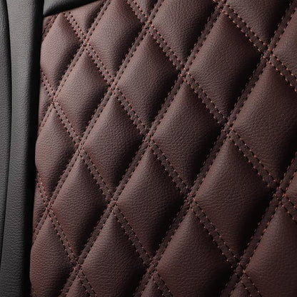 JOJOBAY Car Seat Covers for Dodge Ram,Fit 2009-2025 1500/2500/3500 HD Pick-up Truck,Crew,Regular,Quad,Mega Cab,Waterproof Synthetic Leather Seat Covers(5PCS-Full Set,Black-Brown)