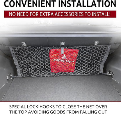 Trunk Envelope Style Mesh Cargo Net for Toyota RAV4 LE XLE Limited Adventure 2019-2025 - Premium Trunk Organizers and Storage - Luggage Net for Crossover - Best Car Organizer for Toyota RAV 4