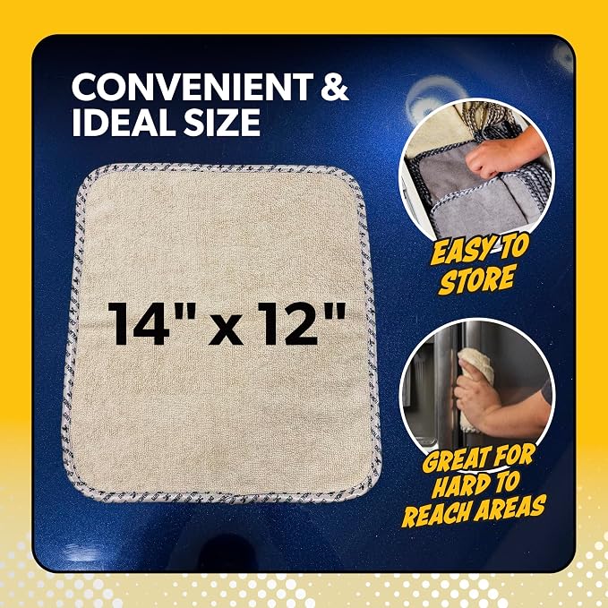 Chemical Guys AllSwipe Multi-Purpose Microfiber Towels for Cars Microfiber Cleaning Cloth Gray Drying Towels Car Detailing for Wash Interior and Glass, 14 x 12 Inch - 6 Pack