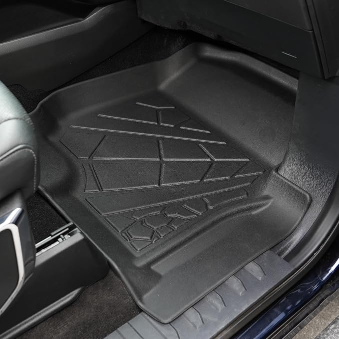 KARPAL Floor Mats for 2015-2026 Ford F-150 & 2022-2026 F150 Lightning SuperCrew, Custom Fit TPE All Weather Ford F150 Accessories 1st & 2nd Row Floor Liner
