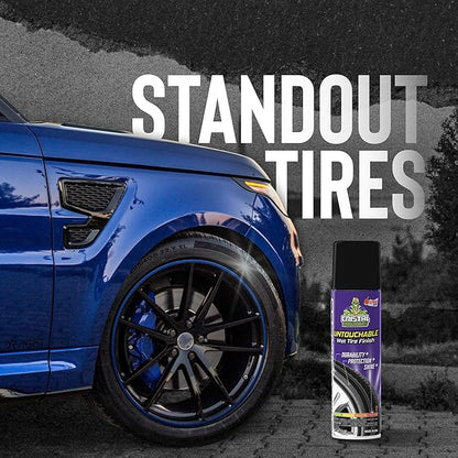 Untouchable Tire Shine Spray (6 Pack) – Citrus Scent, Wet Look Tire Shine, No Sling, Long Lasting Car Tire Shine, No Touch Application