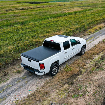 Amazon Basics Soft Roll-Up Truck Bed Tonneau Cover, 6.5 ft, Water-Resistant, Works with Bed Liners for 2014-2019 Chevy Silverado, GMC Sierra 1500, 2015-2018 Silverado Sierra 2500 3500 HD, Fleetside