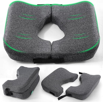 Medisana Memory Foam Bed Sore Cushions for Butt, Ergonomic Bedsore Pressure Relief Pillow with Foldable Design, T Shaped Opening Seat Cushion for Sciatica & Tailbone & Coccyx & Hemorrhoid Pain Relief