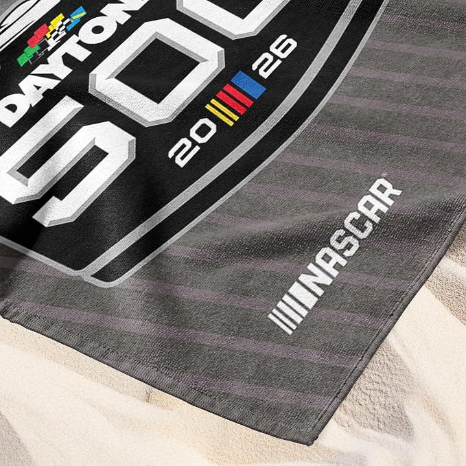 Northwest NASCAR Daytona 500 2026 Beach Towel, Cotton Blend Lightweight Bath, Pool Swim Travel Fan Gear, 30 x 60 Inch
