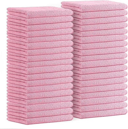 Avalon Towels Microfiber Cleaning Cloths (Value Pack of 36) - Size 16 x 16 Inches, Highly Absorbent Cleaning Rags, Lint Free, Reusable and Washable, Microfiber Towels for Cars
