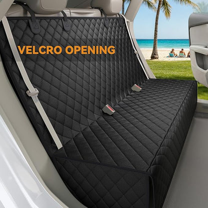 PETICON Dog Car Seat Cover for SUV, Waterproof Back Seat Cover for Toyota Tacoma/Jeep Grand Cherokee/Ford Explorer/Ranger/Chevrolet Colorado, Scratch-Proof Nonslip Durable Rear Seat Cover for Dogs
