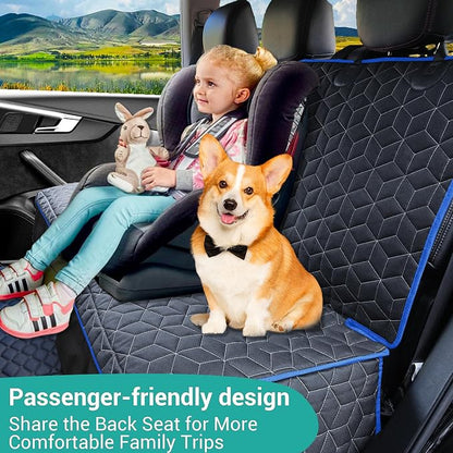 Meginc Back Seat Cover for Dogs, Washable Bench Seat Covers for Trucks,Dog Car Seat Covers for Ford f150/Ram1500/Nissan Frontier/Toyota Tacoma/GMC Canyon/Silverado (Blue)