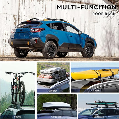 FLYCLE 300Lbs Lockable Roof Rack Crossbars Compatible with 2024 2025 2026 Subaru Crosstrek Wilderness, Heavy Duty Aluminum Anti-Corrosion Cross Bar Fit Luggage Luggage Kayaks Bicycles Snowboard