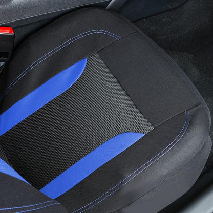 CAR PASS Bucket Car Seat Cover, Breathable 3D Air Mesh-100% Sporty Fabric Front Seats, Airbag Compatible, Universal Fit Auto SUV Truck Sedan Vans Women, High Back Two Front 2 Piece, Black Blue