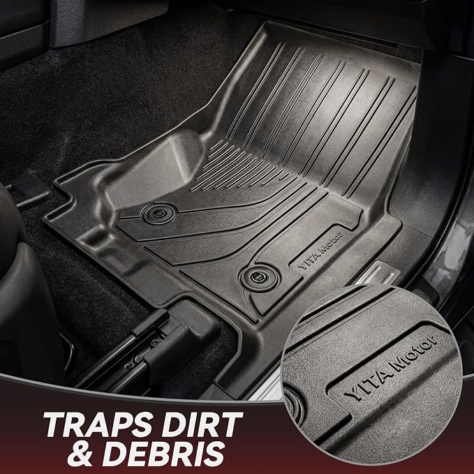 YITAMOTOR Floor Mats Set Fit for Toyota 4Runner 2025 2026 5-Seats(Fits Gas,Not Fit Hybrid) with Trunk mat &Backrest mat, All Weather TPE Custom Fit Liner for 4 Runner SR5/TRD/Limited 6th gen Car Mats