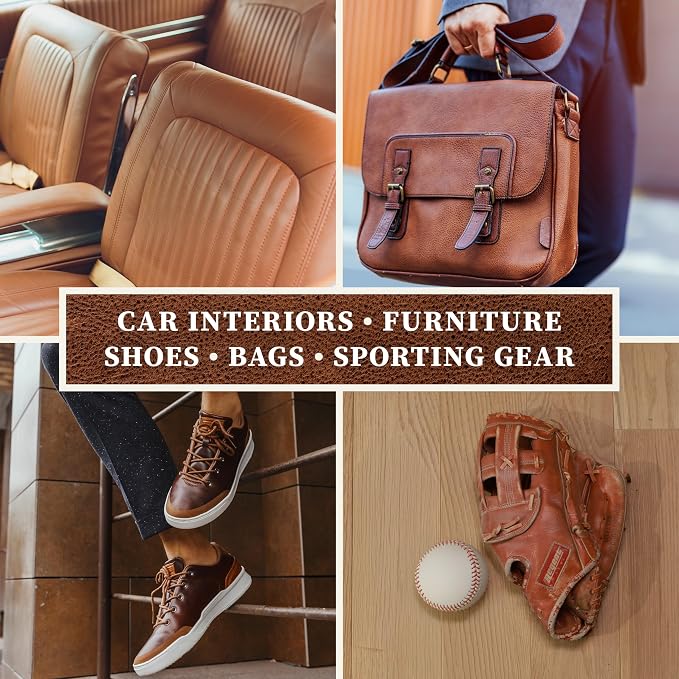 Lexol All Leather Conditioner for Car Seats and Interiors, Couches and Furniture, Shoes and Boots, Bags and Jackets, Baseball Gloves, Horse Saddles, 16.9 oz