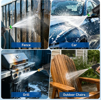 Pressure Washer Short Gun, 5000 PSI/10.5 GPM High Power Washer Spray Gun with 3/8'' Swivel Quick and M22-14mm Connect for Foam Cannon Car Wash