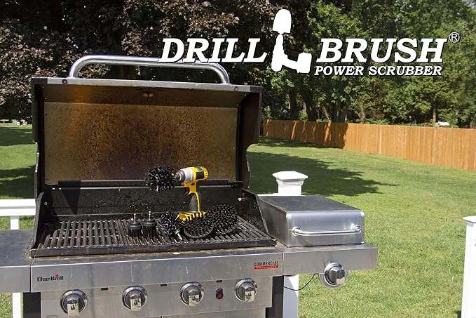 The Ultimate No-Wire Grill Brush Kit - BBQ Accessories - Drill Brush - Rust Remover - Cast Iron Skillet - Grill Cleaner - BBQ Brush - Grill Accessories - Grill Scraper - Electric Smoker - Gas Grill