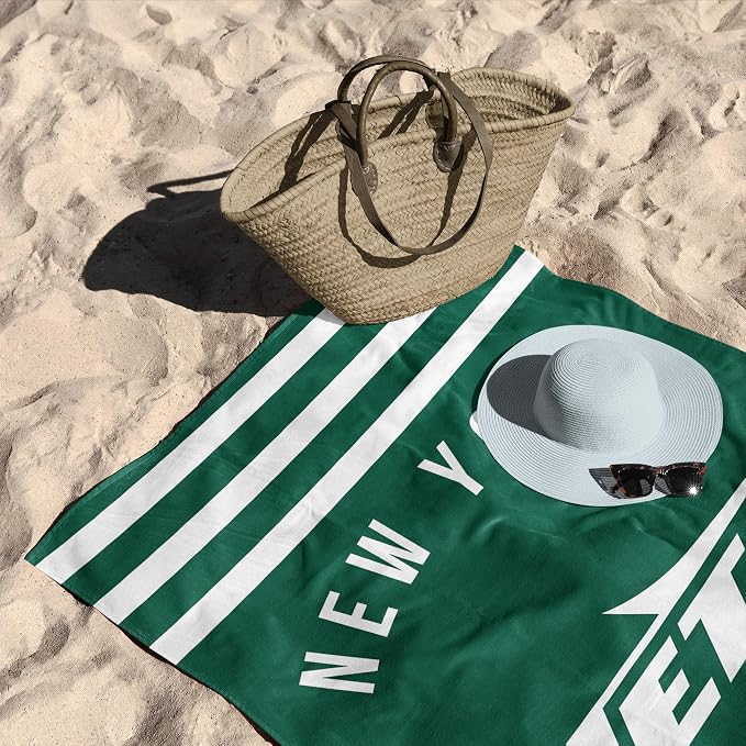 Northwest NFL New York Jets Unisex-Adult Beach Towel, 30" x 60", Stripes