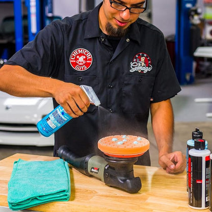 Chemical Guys BUFX112HEX5 Hex-Logic Quantum Medium-Heavy Cutting Pad, Orange (5.5 Inch Fits 5 Inch Backing Plate)