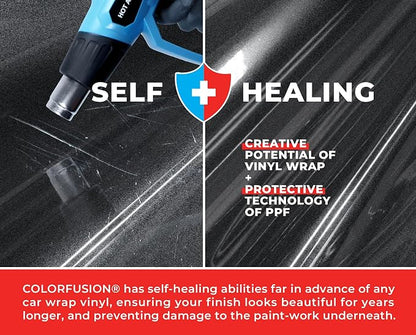 ColorFusion PPF by VViViD, Gloss Metallic Shadow Ash Grey Dry Apply PPF Vinyl Car Wrap Roll 20ft x 5ft