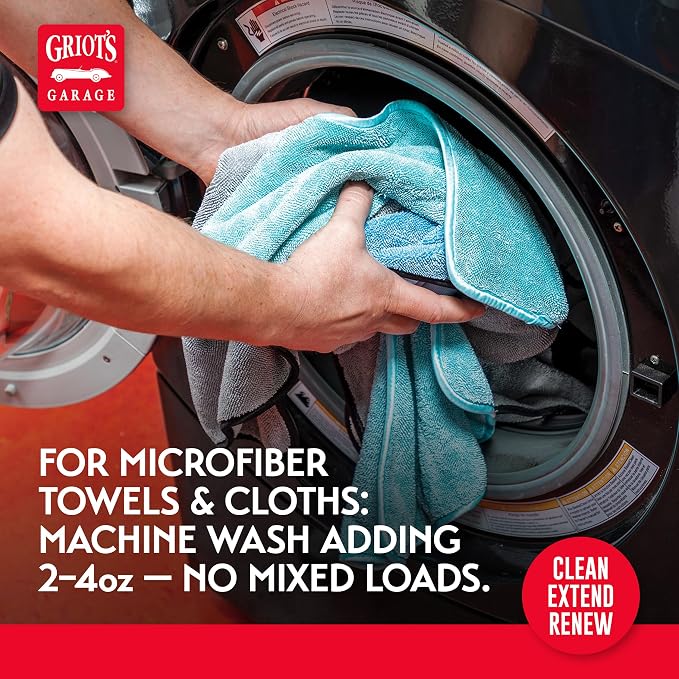 Griot's Garage Microfiber and Foam Pad Cleaner, Removes Polish, Wax, and Sealant Residue, Restores Your Car Cleaning Cloths' Effectiveness, 11067, One Gallon