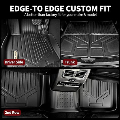 YITAMOTOR Floor Mats & Cargo Liner for Mazda CX-50 CX50 2023-2026 (Not for Hybrid, Not Fit for CX-5 CX5), All-Weather Protection TPE 1st, 2nd Row and Trunk Mats Full Set Accessories Black