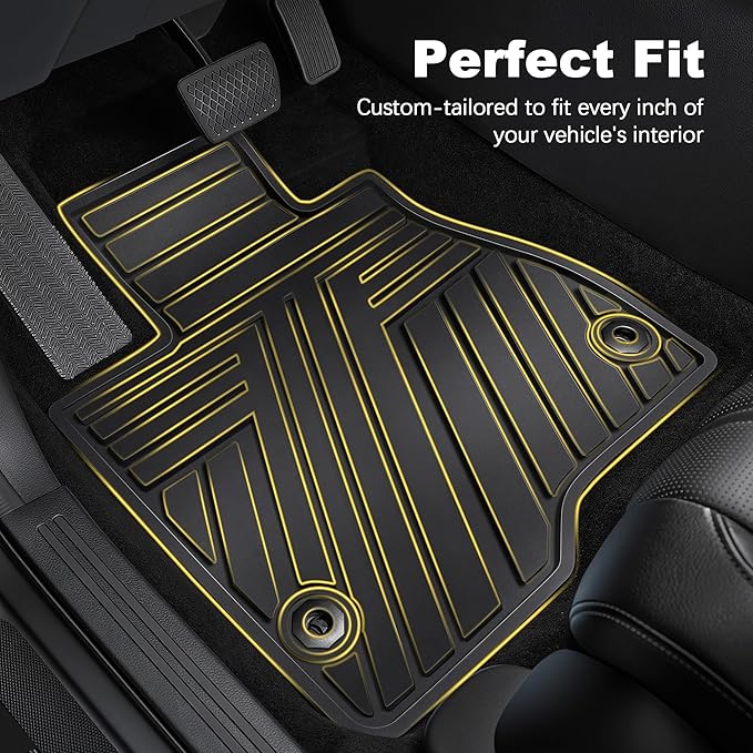 Floor Mats Fit for Honda Civic 2022-2025 2026 Sedan Hatchback Si (Include Sport), with&w/o USB Port | for Acura Integra 2023-2026, All Weather Car Floor Liners, Black (Not for Hybrid)